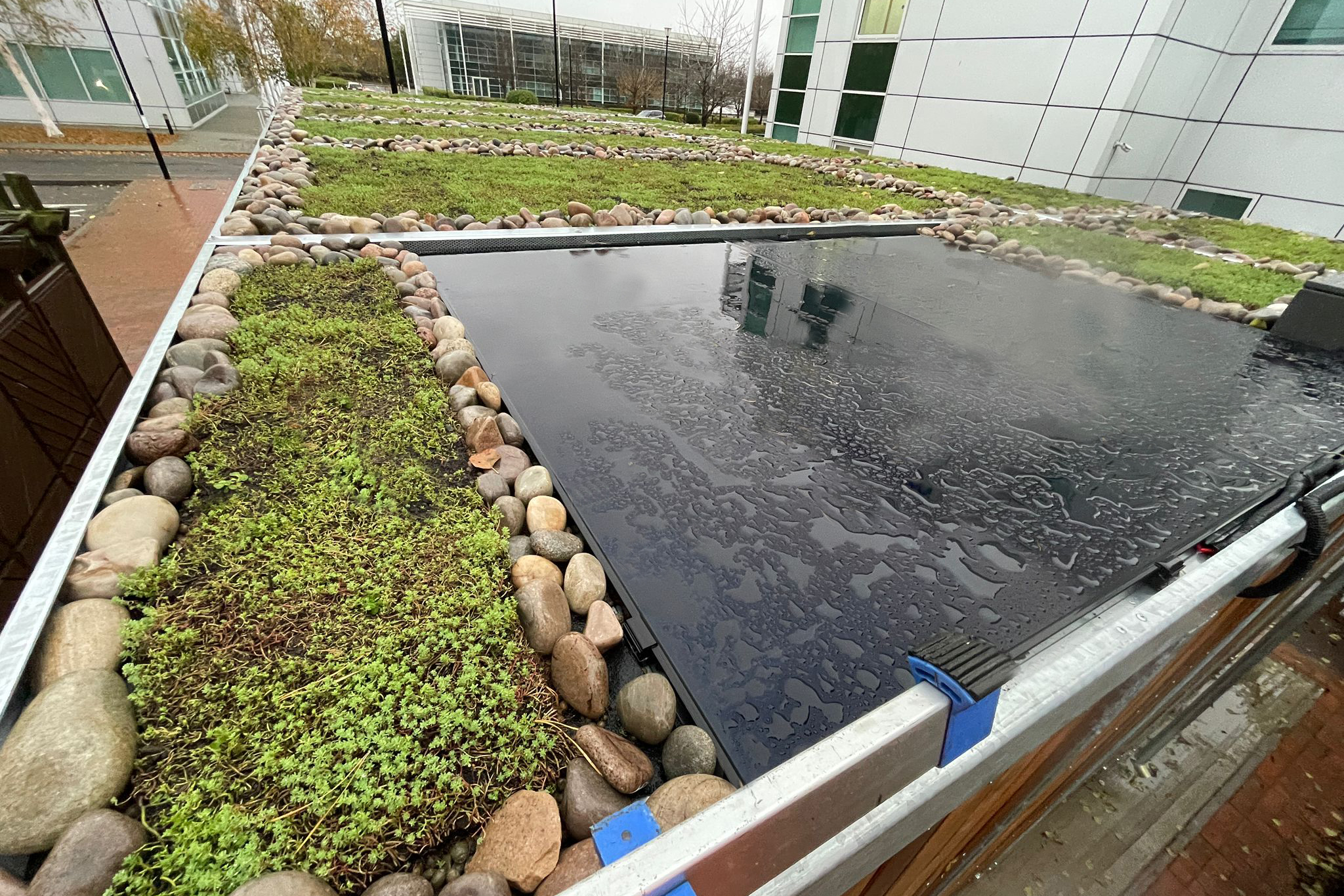 Cycle Hub Green Sedum Roof and Solar Panel