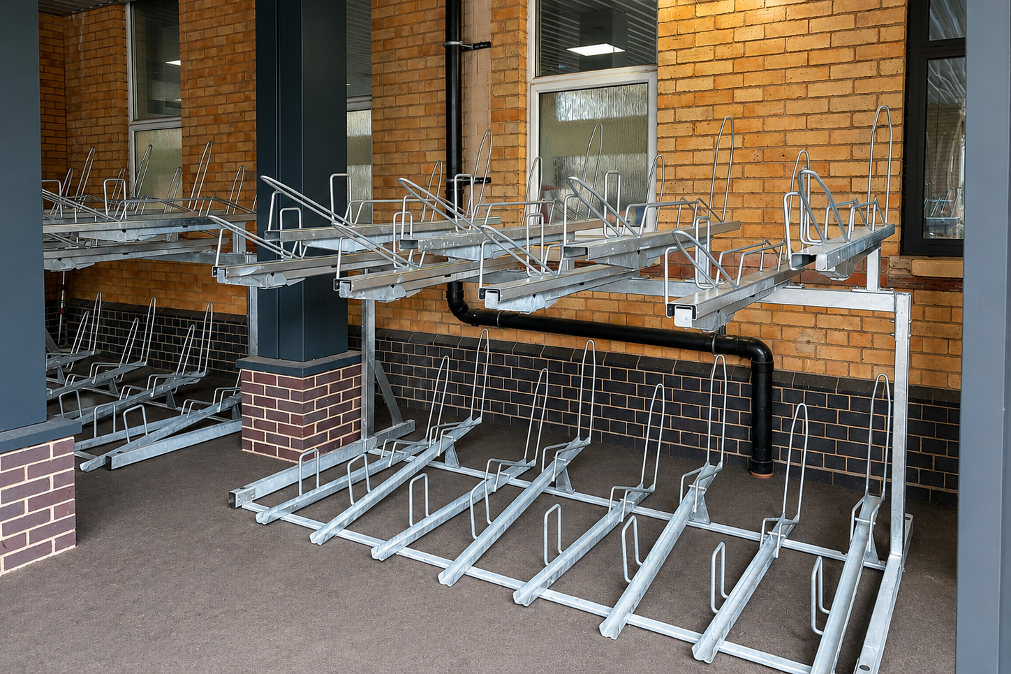 two-tier cycle parking