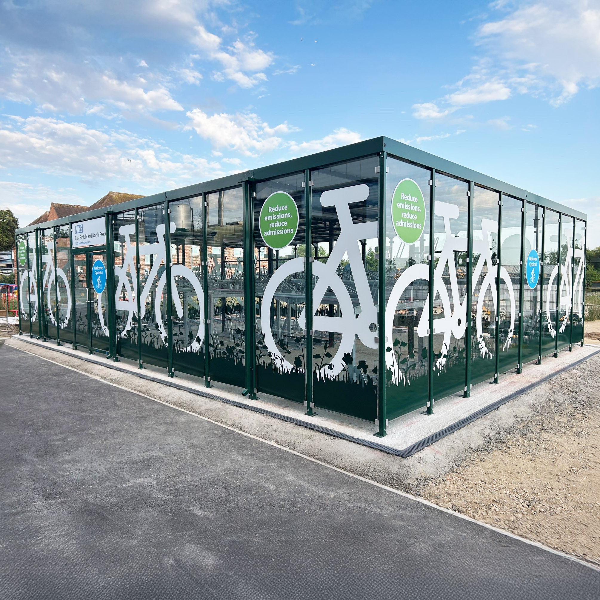 Colchester NHS Hospital cycle hub 