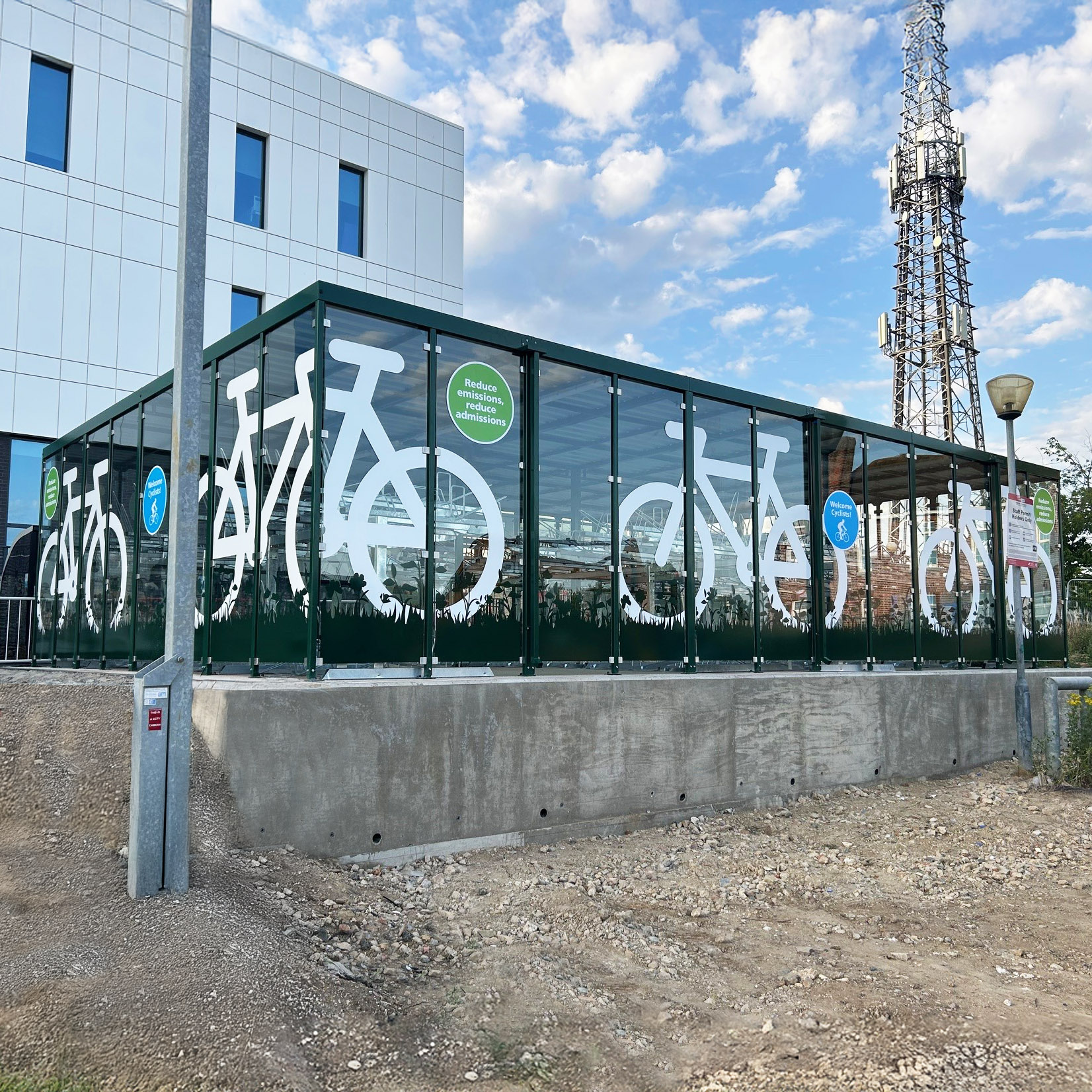 Colchester NHS Hospital cycle hub 