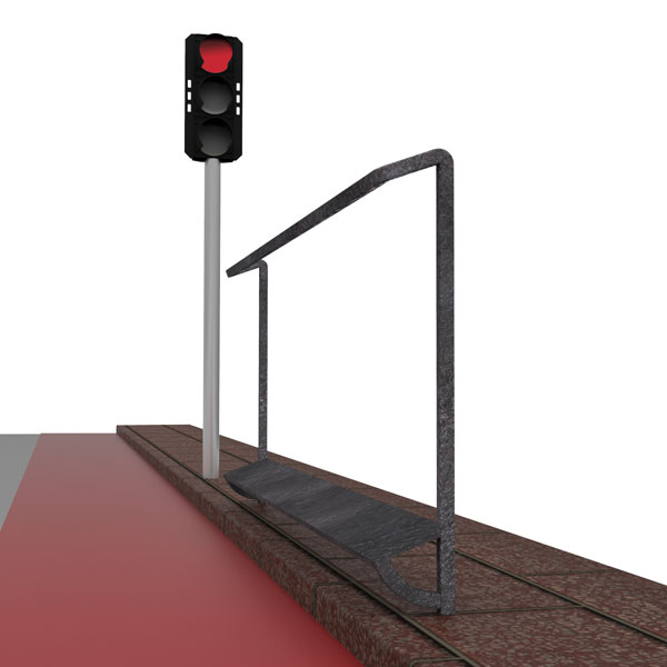 FalcoSupp Cycle Leaning Support Rail