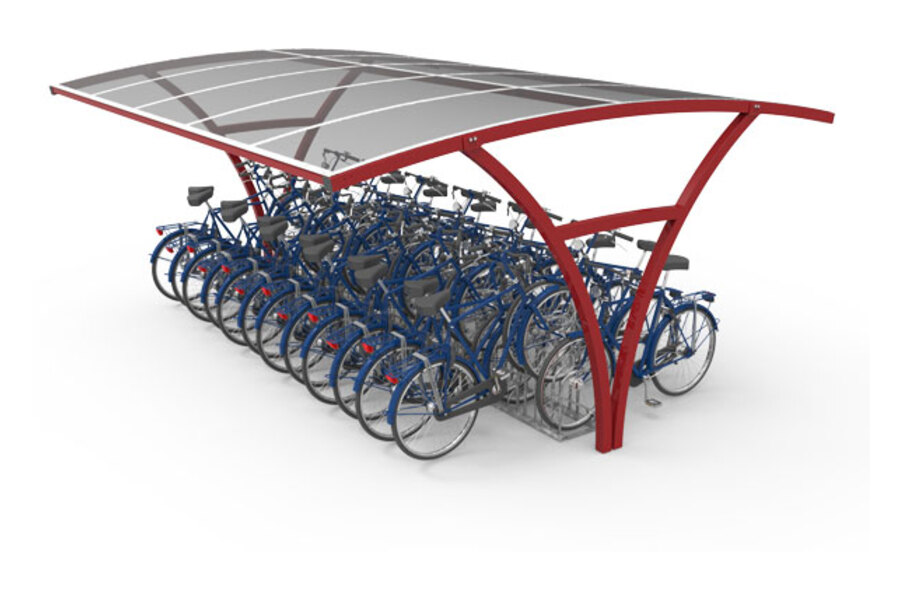 FalcoRail-Low Double-Sided Cycle Shelter