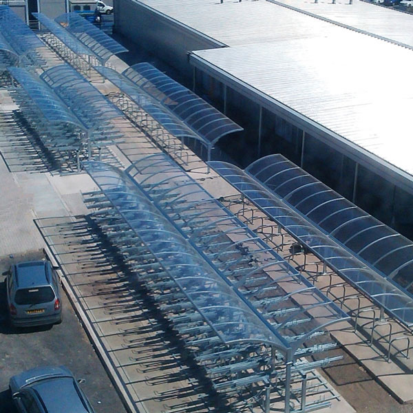 FalcoGamma 2Hi double-sided shelter for Two Tier Cycle Racks