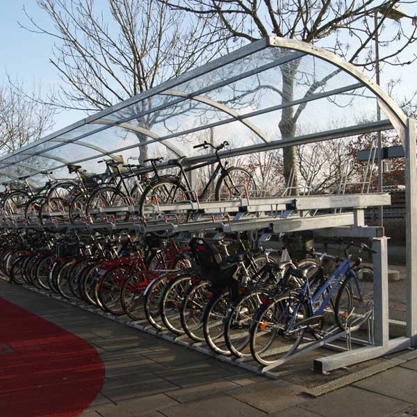 FalcoGamma 2Hi single-sided shelter for Two Tier Cycle Racks
