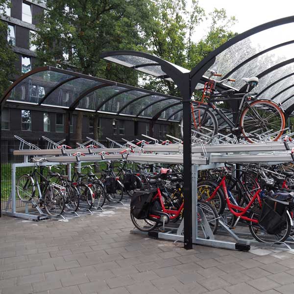 FalcoGamma 2Hi single-sided shelter for Two Tier Cycle Racks