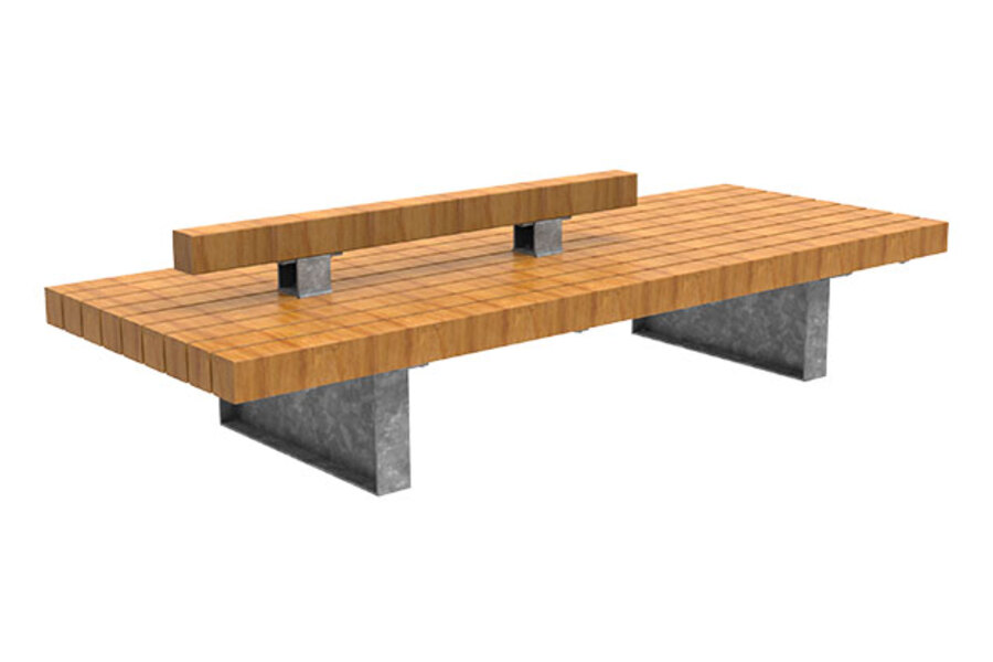 buitenbank rugleuning straatmeubilair