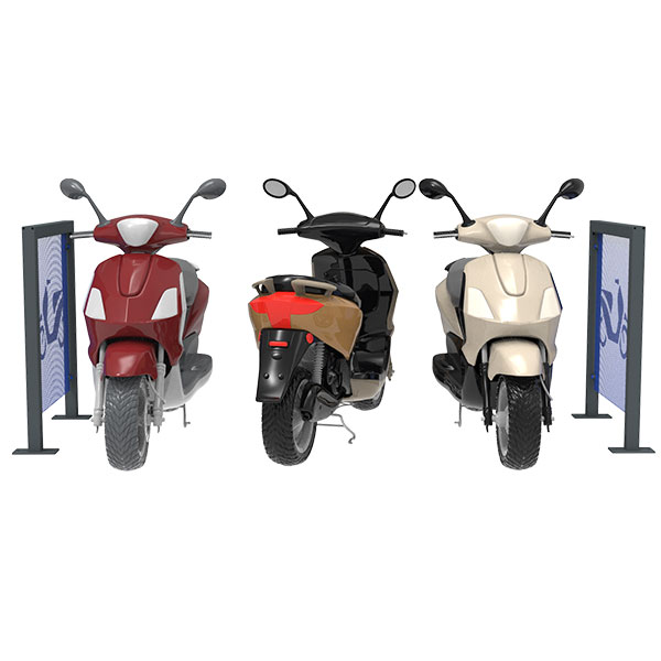 verkeersvoorziening scooter parkeerplek afzethek afzetpaneel afzetelement