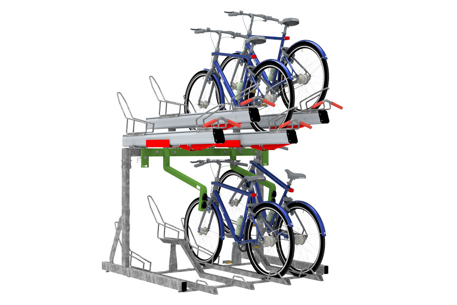 FalcoLevel-Premium+ Two-Tier Cycle Rack for e-Bikes