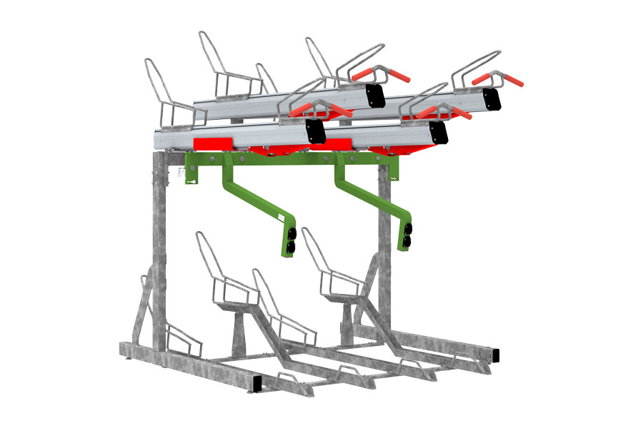 FalcoLevel-Premium+ Two-Tier Cycle Rack for e-Bikes