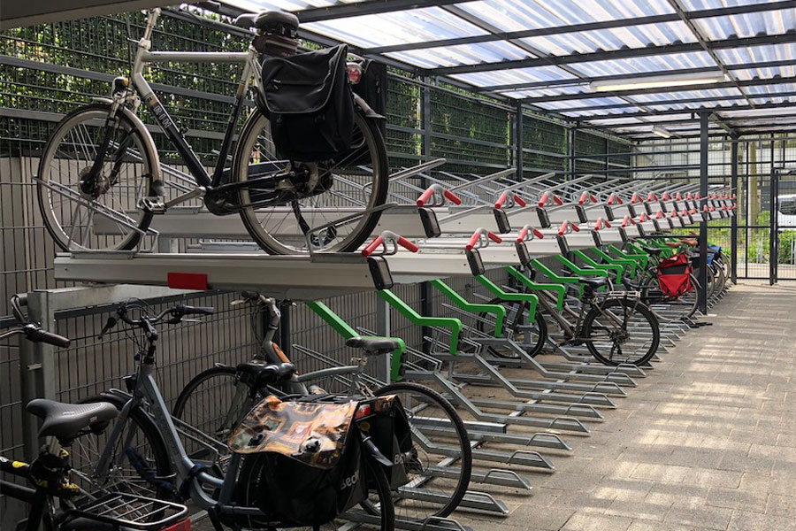 FalcoLevel-Premium+ Two-Tier Cycle Rack for e-Bikes